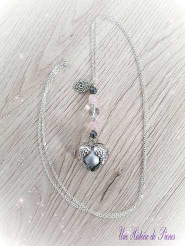 Bola de grossesse Coeur ailes d’ange et plume