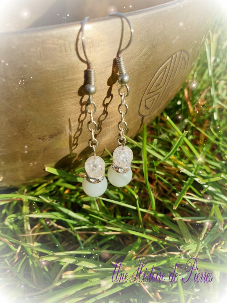 Boucles d'oreilles Anges sur chaînettes