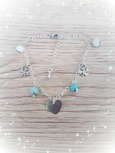 Bracelet breloques Amazonite