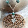 Collier Malachite, Cristal de roche et Arbre de vie