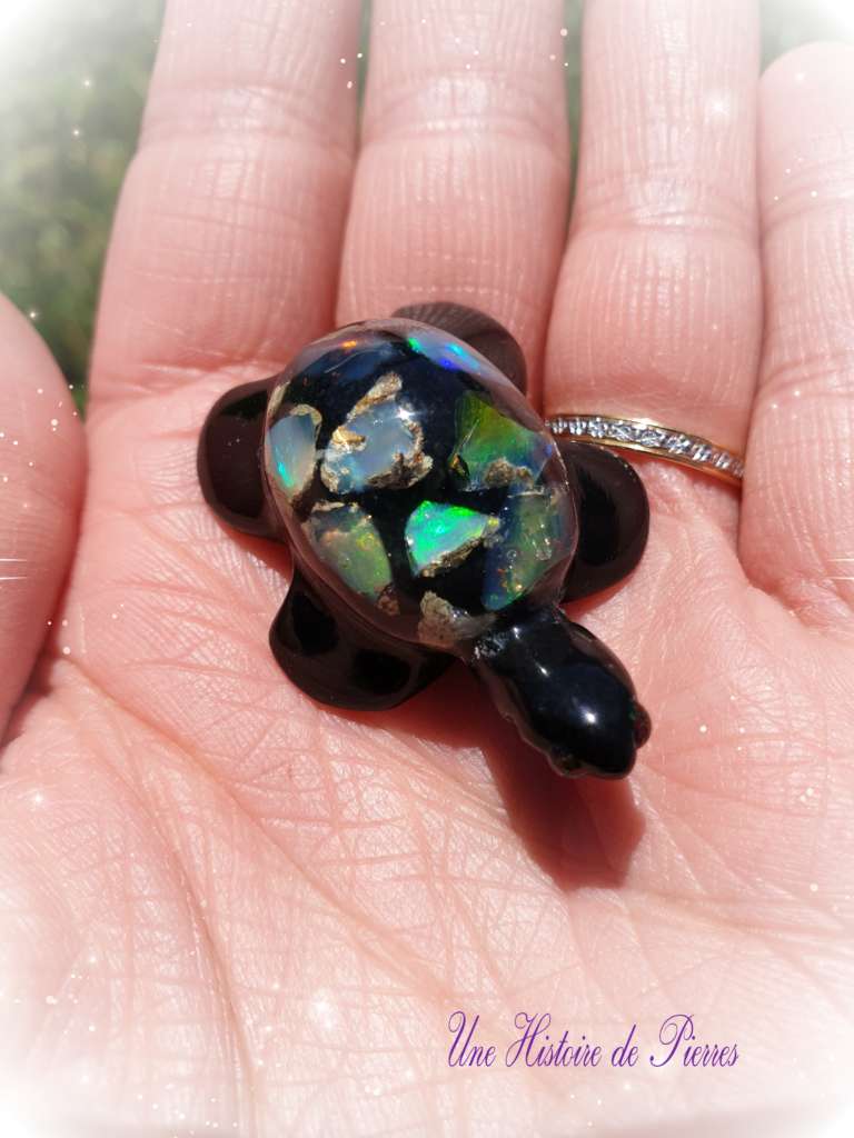 Tortue en Opale du Mexique