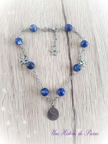 Chevillère Yin et Yang Lapis lazuli
