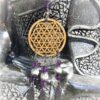 Collier Fleur de Vie, Améthyste et Howlite