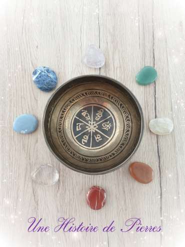 Set Pierres plates des Sept Chakras