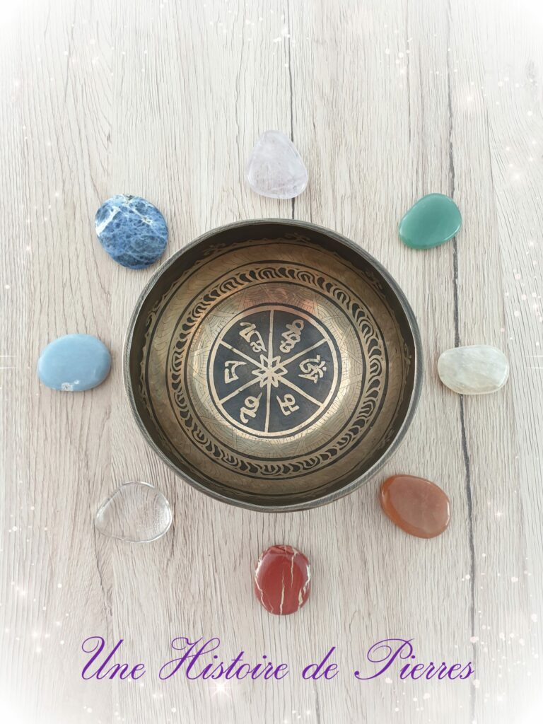 Set Pierres plates des Sept Chakras