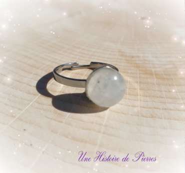 Bague Péristérite ronde