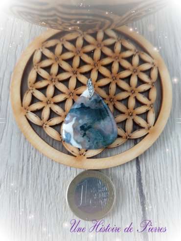 Pendentif Agate mousse
