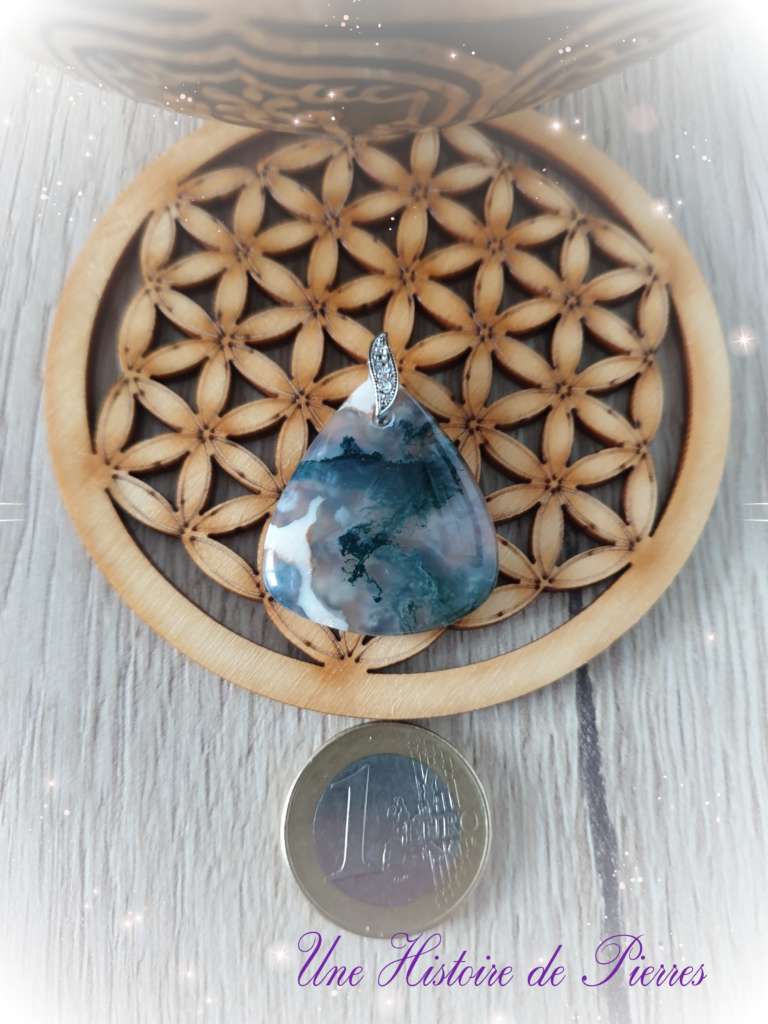 Pendentif Agate mousse