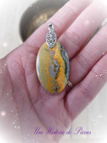 Pendentif Jaspe Bumble Bee
