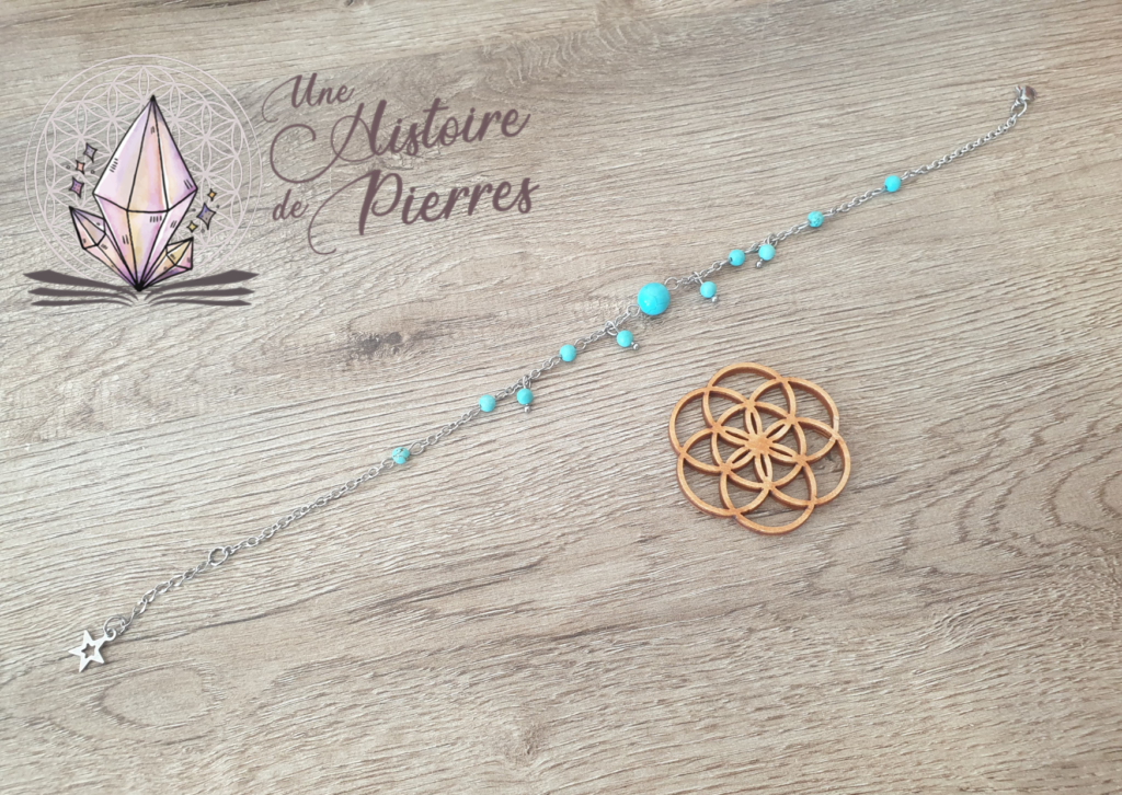 Chevillère Howlite turquoise